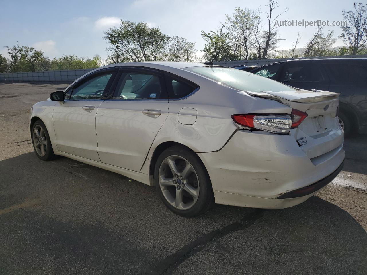 2016 Ford Fusion Se White vin: 3FA6P0HD5GR318970