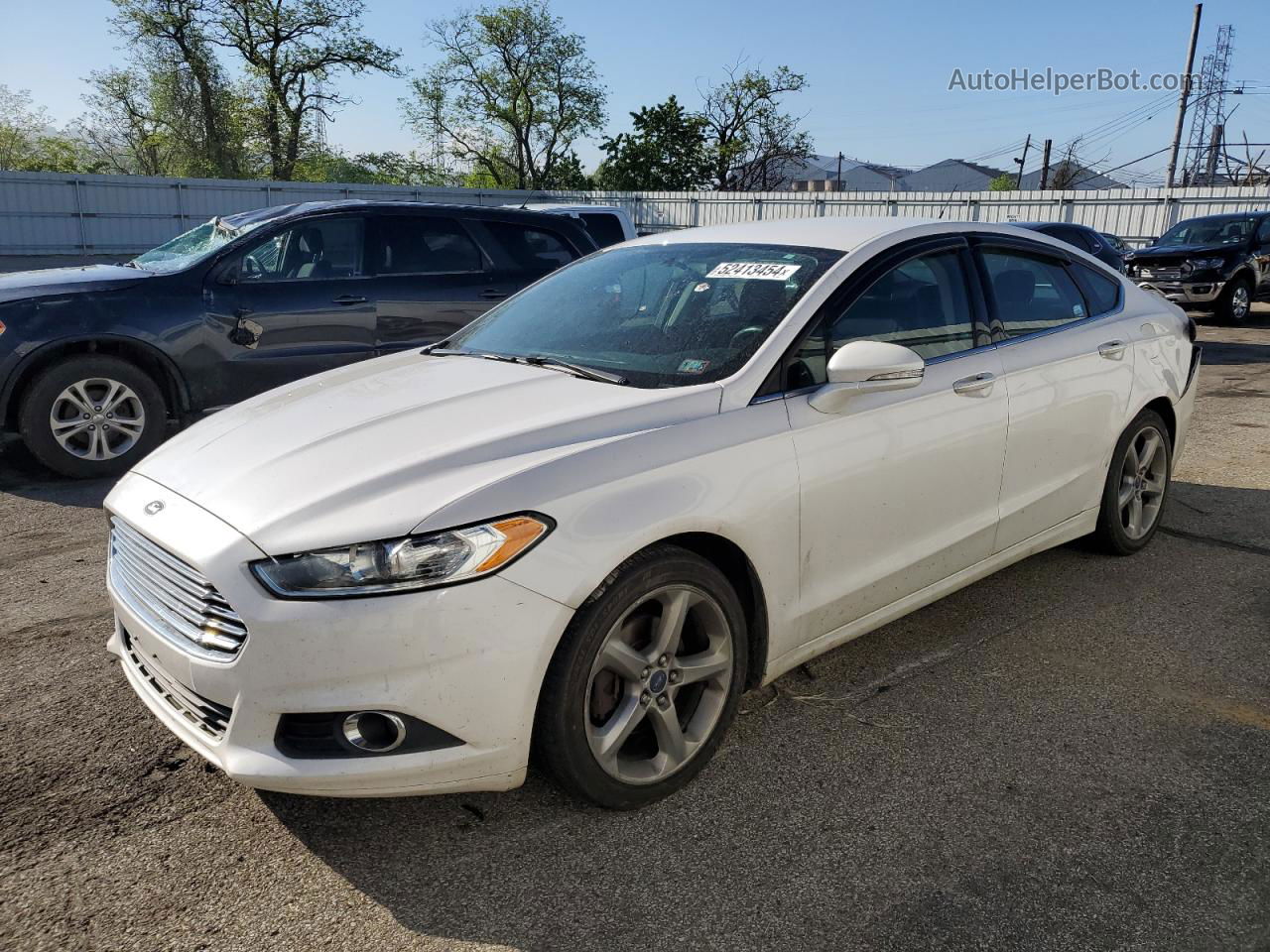 2016 Ford Fusion Se White vin: 3FA6P0HD5GR318970