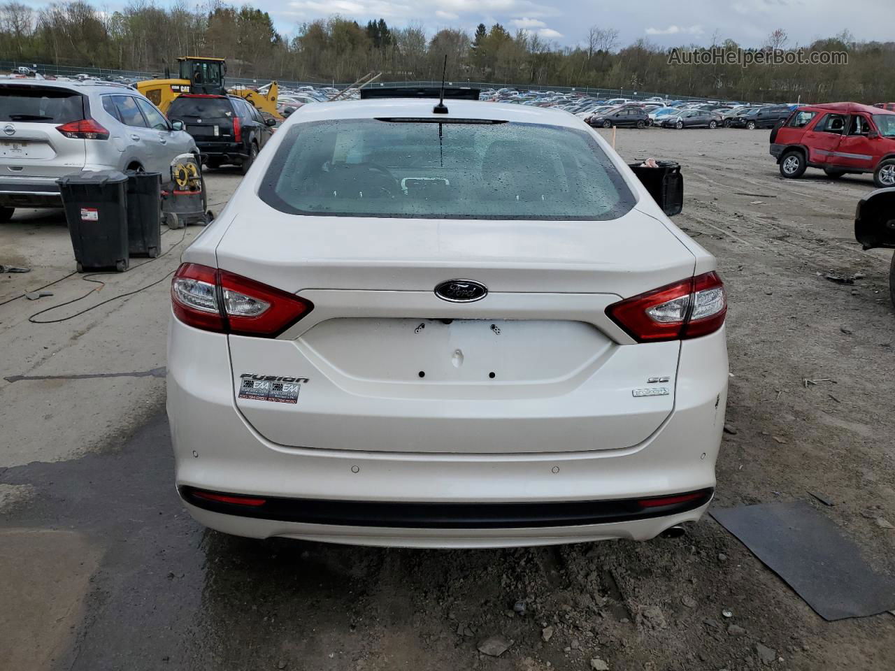 2016 Ford Fusion Se White vin: 3FA6P0HD5GR374679