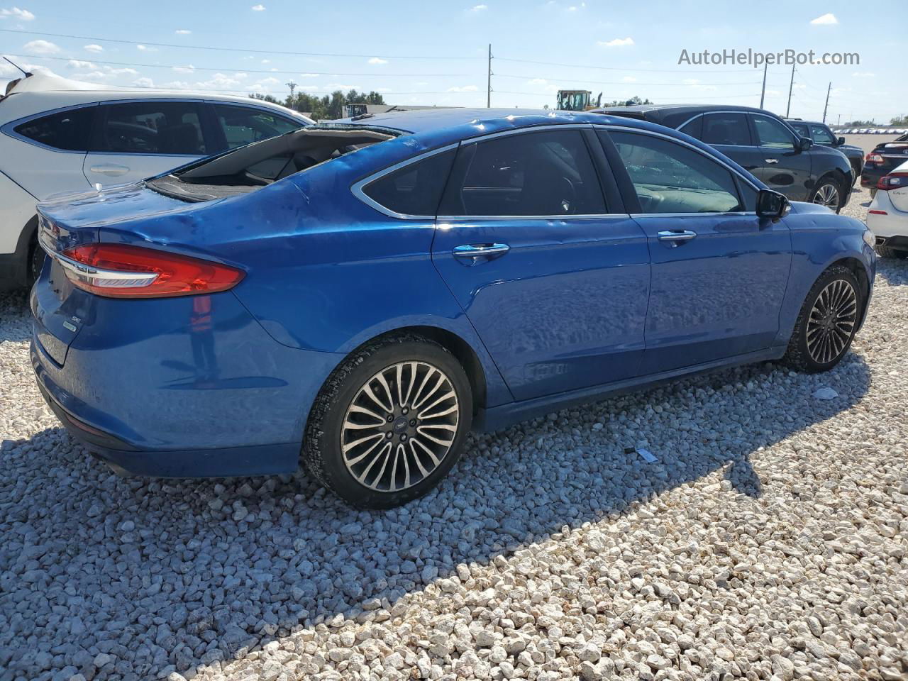 2017 Ford Fusion Se Blue vin: 3FA6P0HD5HR104837