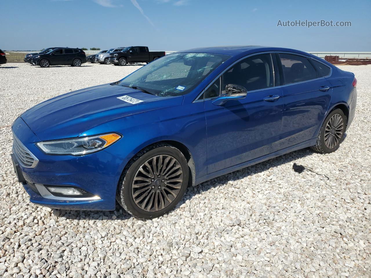 2017 Ford Fusion Se Blue vin: 3FA6P0HD5HR104837