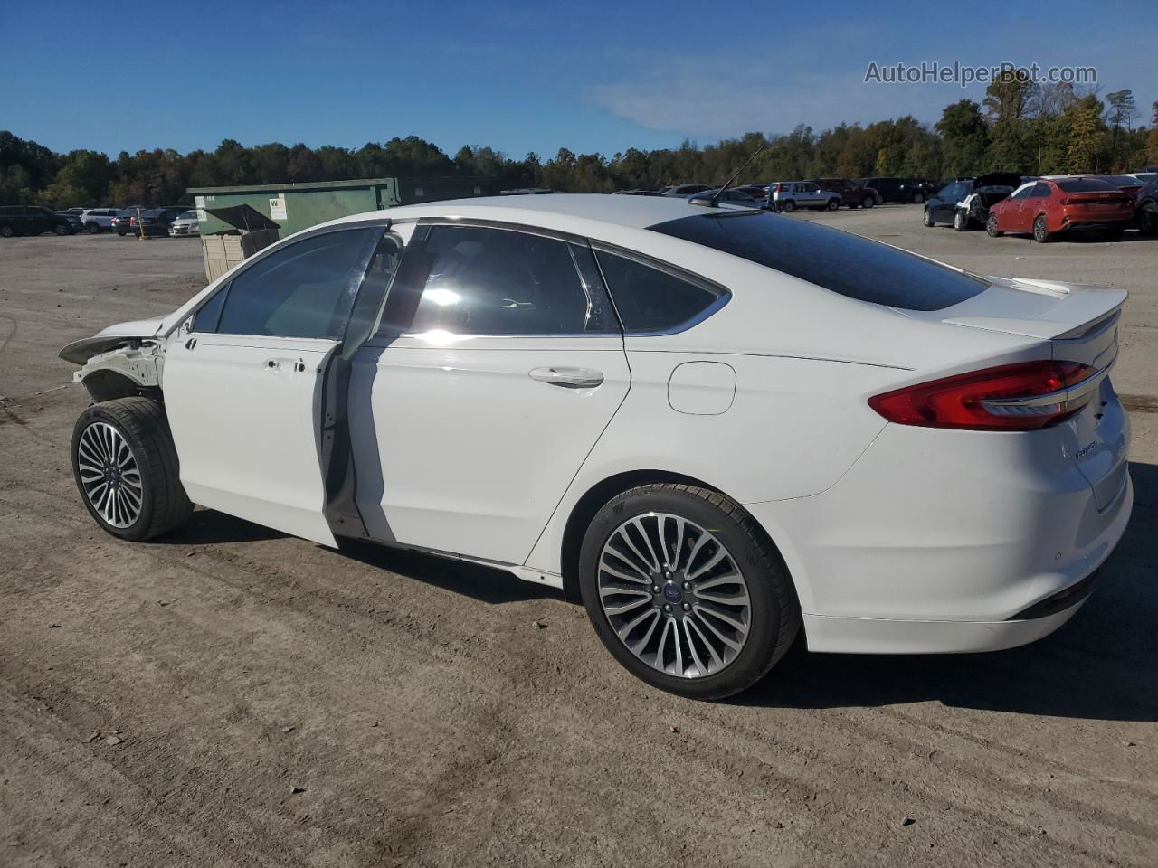 2017 Ford Fusion Se White vin: 3FA6P0HD5HR263101