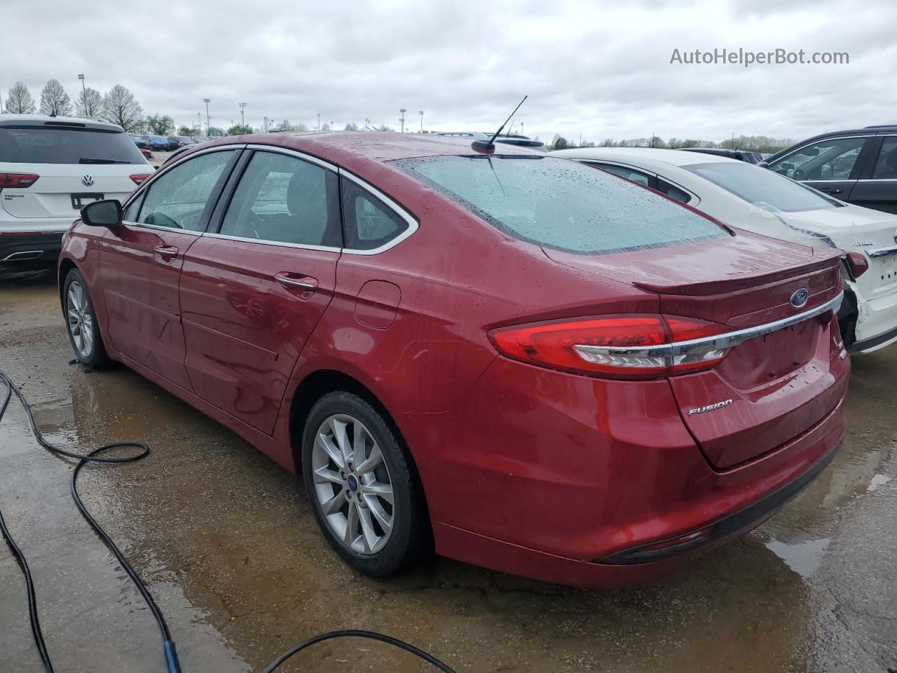 2017 Ford Fusion Se Burgundy vin: 3FA6P0HD5HR291397