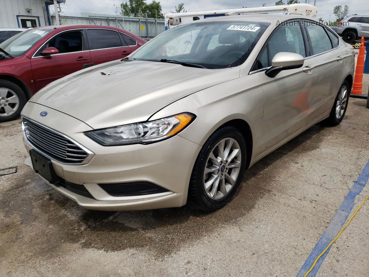 2017 Ford Fusion Se Beige vin: 3FA6P0HD5HR292954