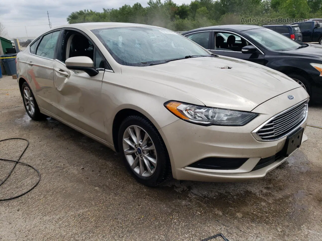 2017 Ford Fusion Se Beige vin: 3FA6P0HD5HR292954