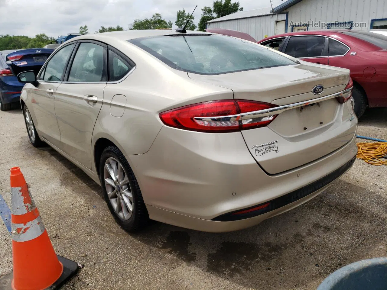 2017 Ford Fusion Se Beige vin: 3FA6P0HD5HR292954