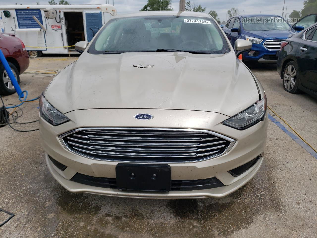 2017 Ford Fusion Se Beige vin: 3FA6P0HD5HR292954