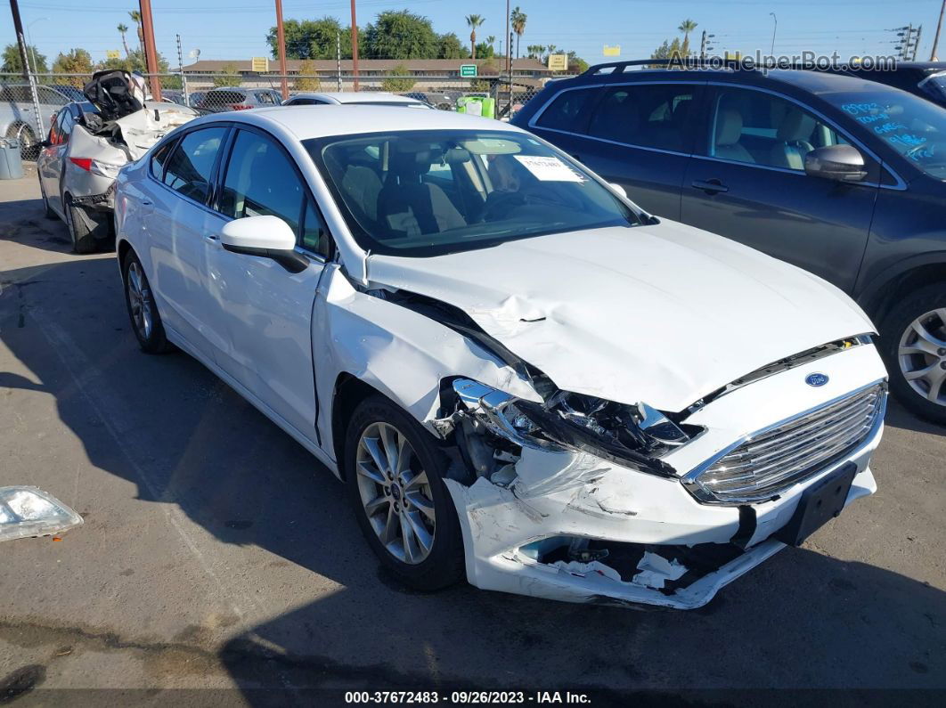 2017 Ford Fusion Se White vin: 3FA6P0HD5HR299399