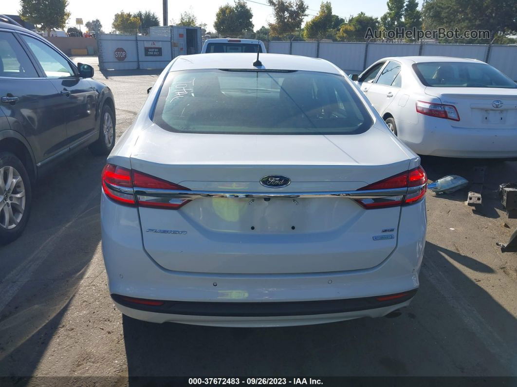 2017 Ford Fusion Se White vin: 3FA6P0HD5HR299399