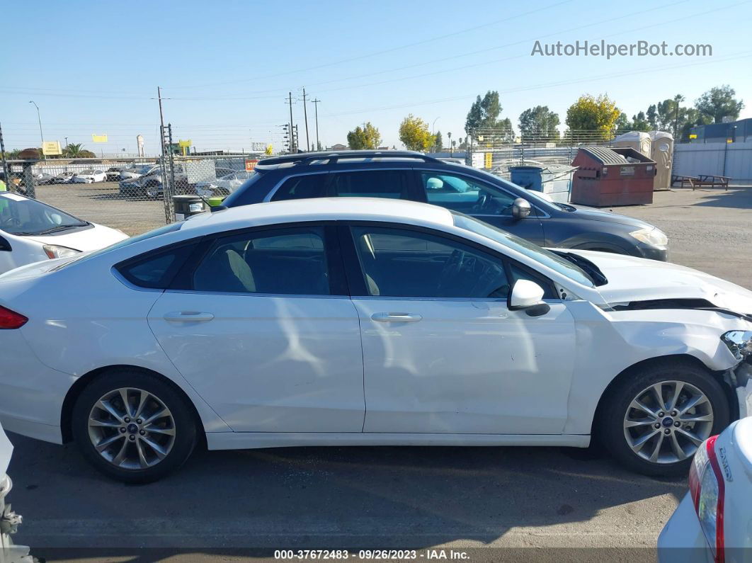 2017 Ford Fusion Se White vin: 3FA6P0HD5HR299399