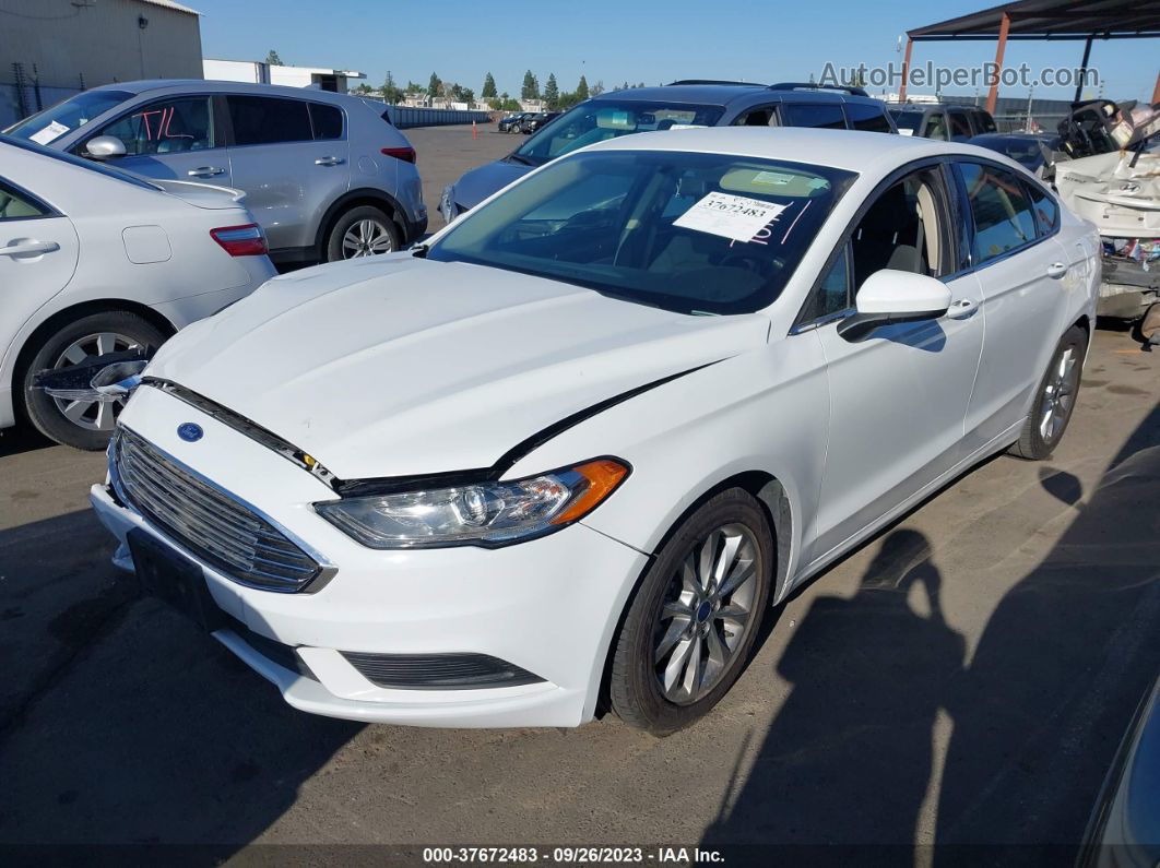 2017 Ford Fusion Se White vin: 3FA6P0HD5HR299399