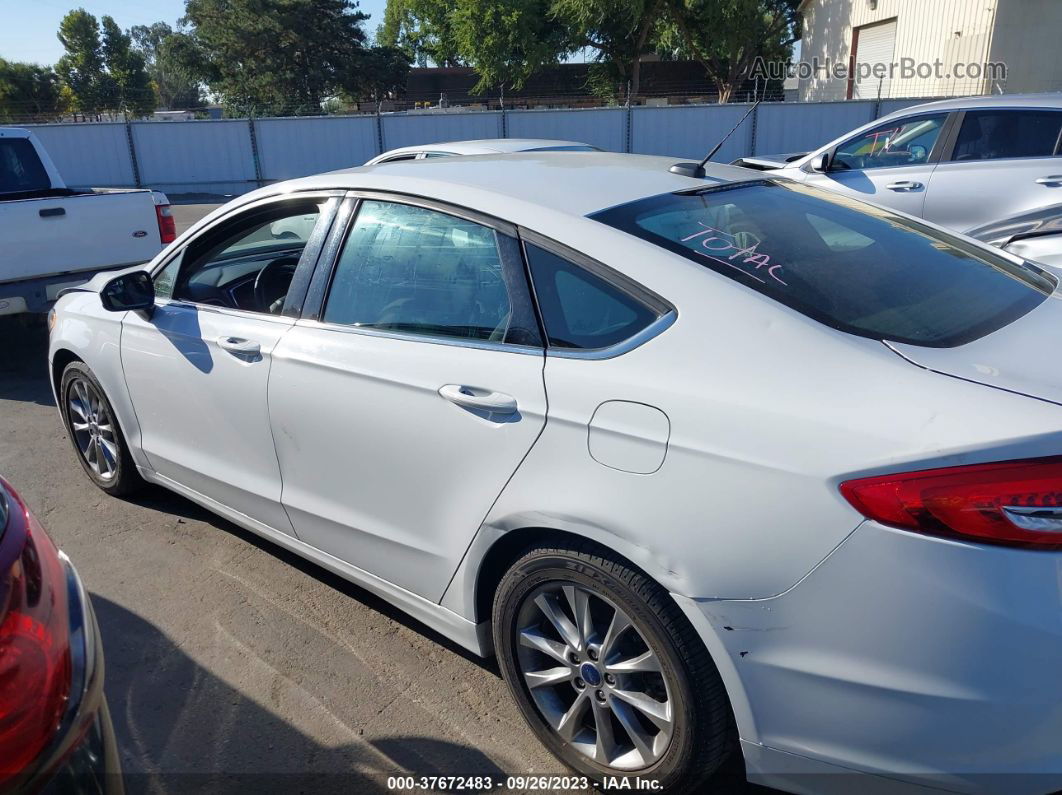 2017 Ford Fusion Se White vin: 3FA6P0HD5HR299399