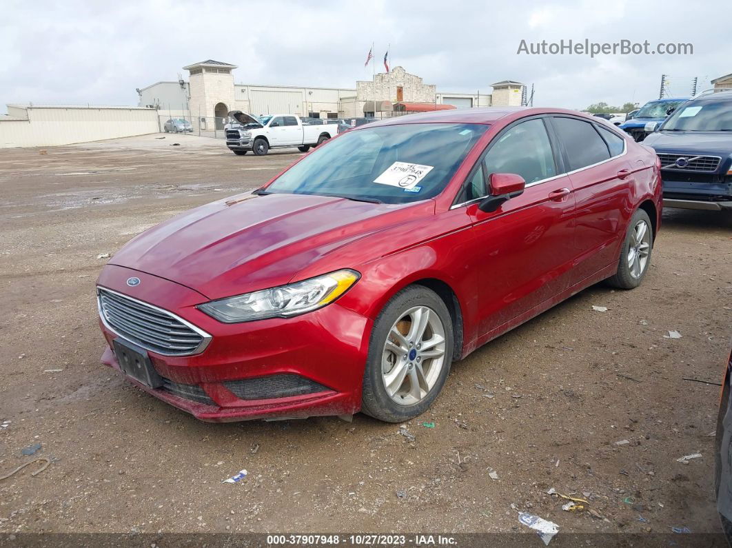 2018 Ford Fusion Se Red vin: 3FA6P0HD5JR130957