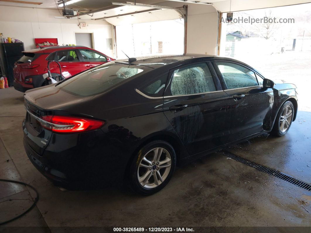 2018 Ford Fusion Se Black vin: 3FA6P0HD5JR135141