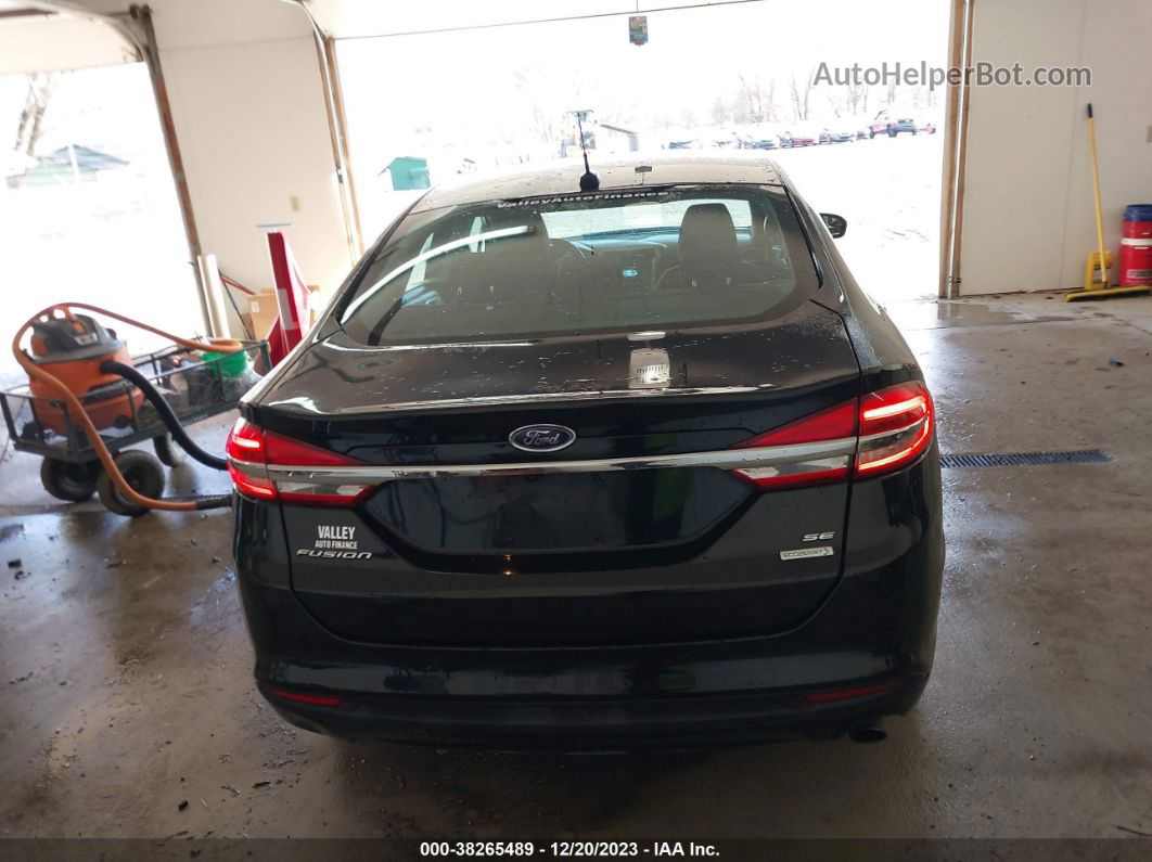 2018 Ford Fusion Se Черный vin: 3FA6P0HD5JR135141