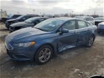 2018 Ford Fusion Se Blue vin: 3FA6P0HD5JR147001