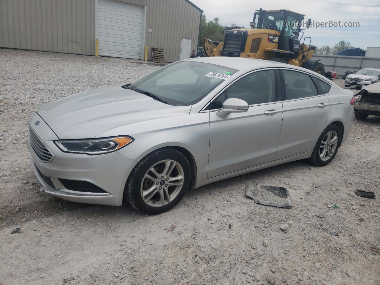 2018 Ford Fusion Se Silver vin: 3FA6P0HD5JR149475