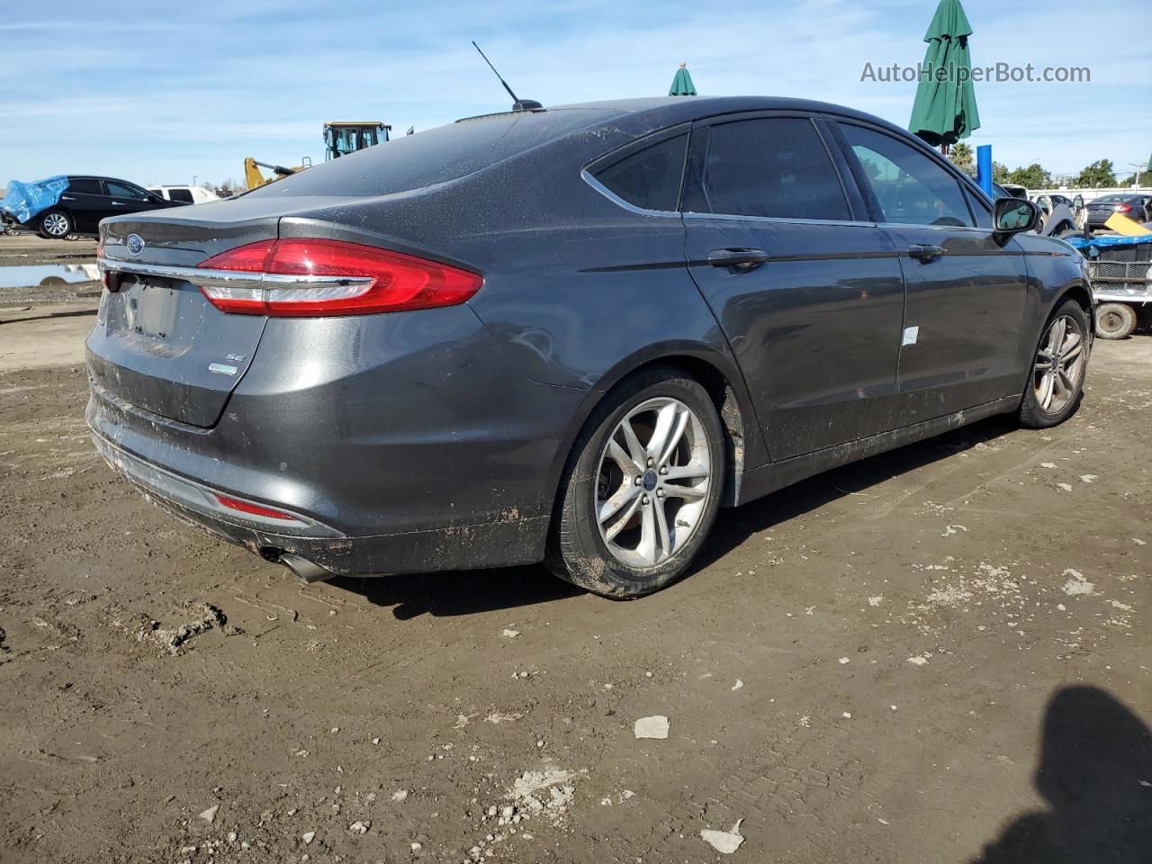 2018 Ford Fusion Se Серый vin: 3FA6P0HD5JR150481