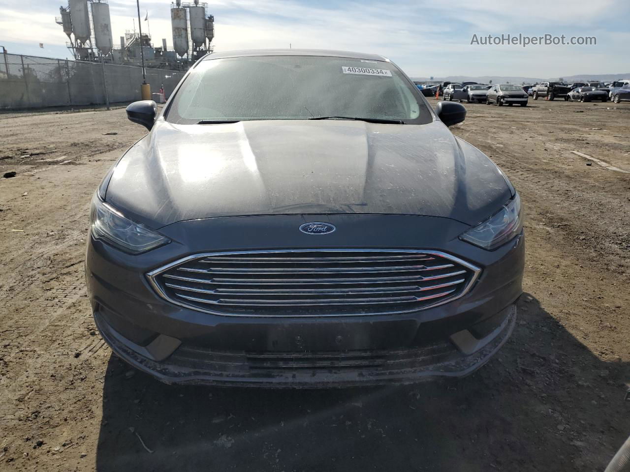 2018 Ford Fusion Se Gray vin: 3FA6P0HD5JR150481