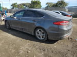 2018 Ford Fusion Se Gray vin: 3FA6P0HD5JR150481