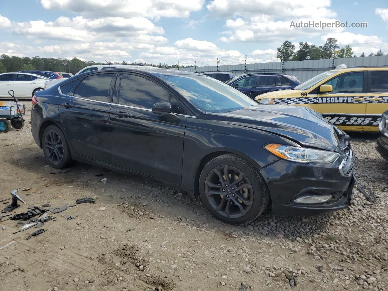 2018 Ford Fusion Se Black vin: 3FA6P0HD5JR244618