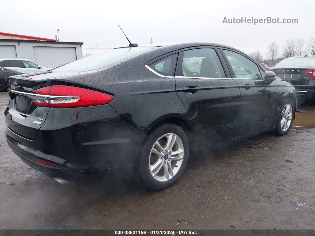 2018 Ford Fusion Se Black vin: 3FA6P0HD5JR252184