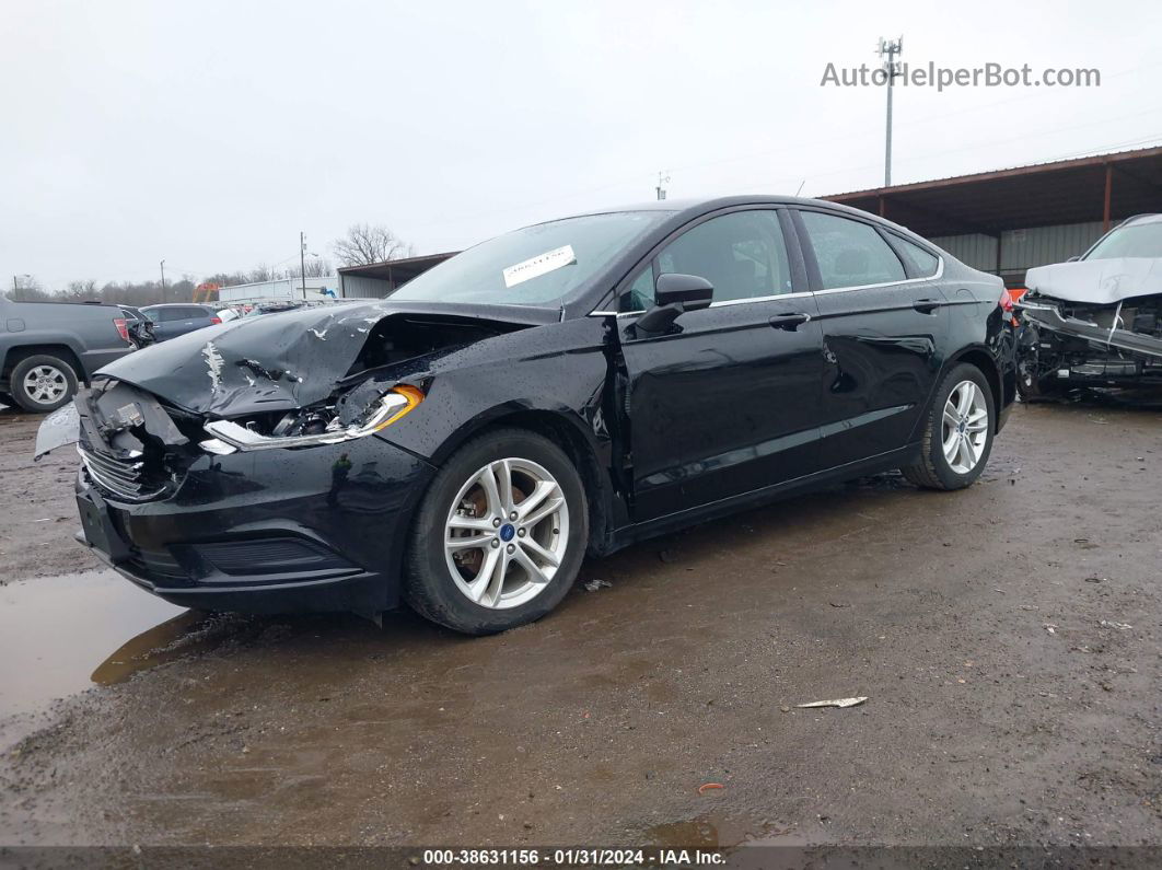 2018 Ford Fusion Se Black vin: 3FA6P0HD5JR252184