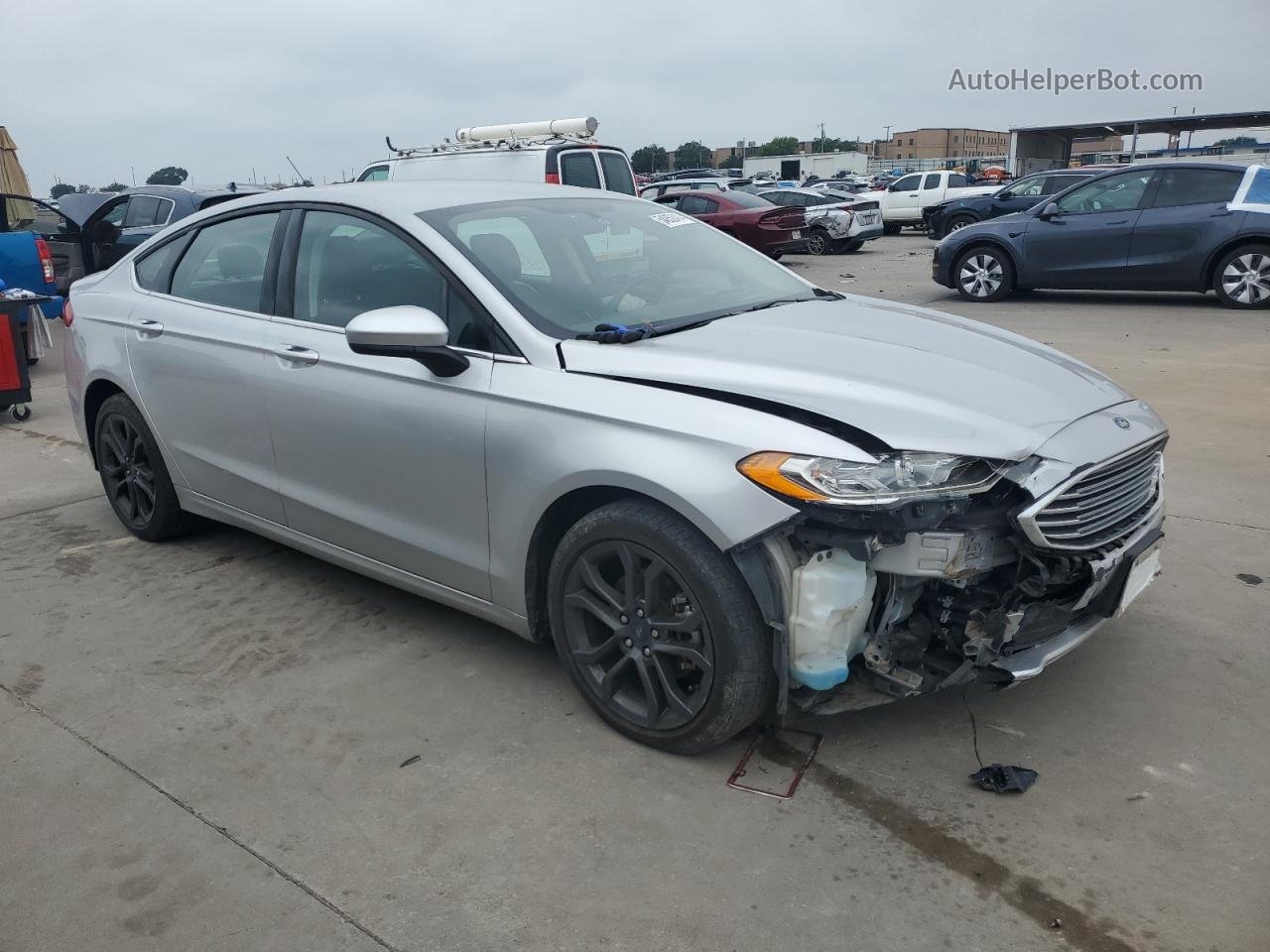 2018 Ford Fusion Se Silver vin: 3FA6P0HD5JR252847