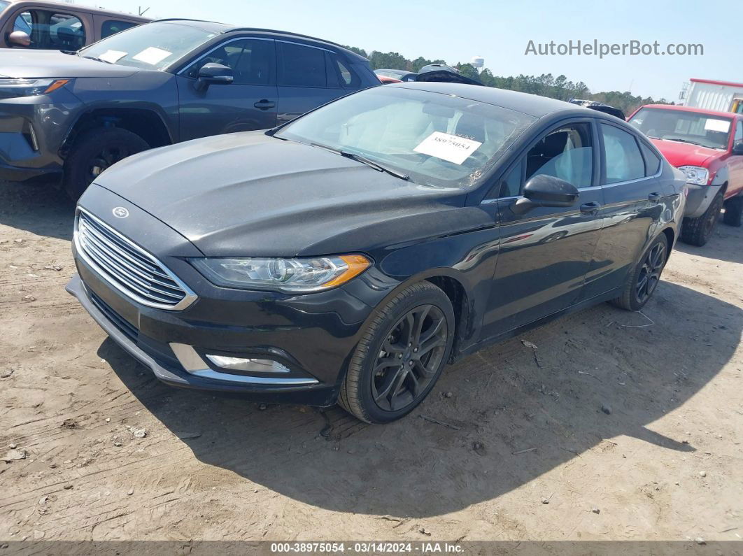 2018 Ford Fusion Se Black vin: 3FA6P0HD5JR261838