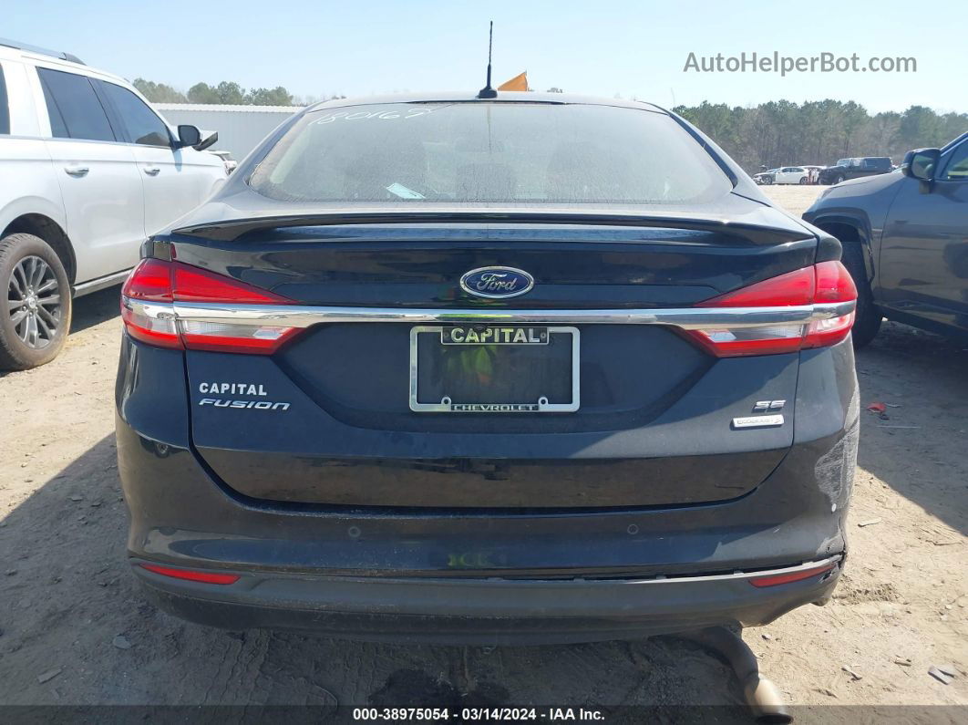 2018 Ford Fusion Se Black vin: 3FA6P0HD5JR261838