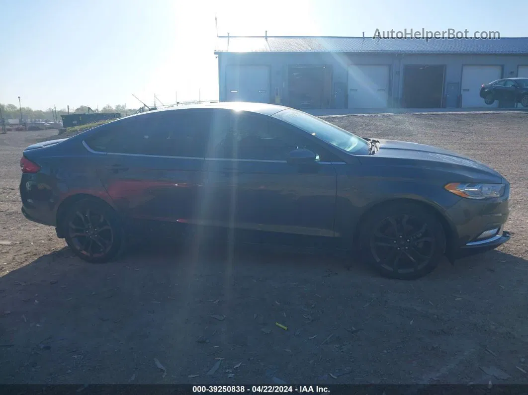 2018 Ford Fusion Se Gray vin: 3FA6P0HD5JR262262