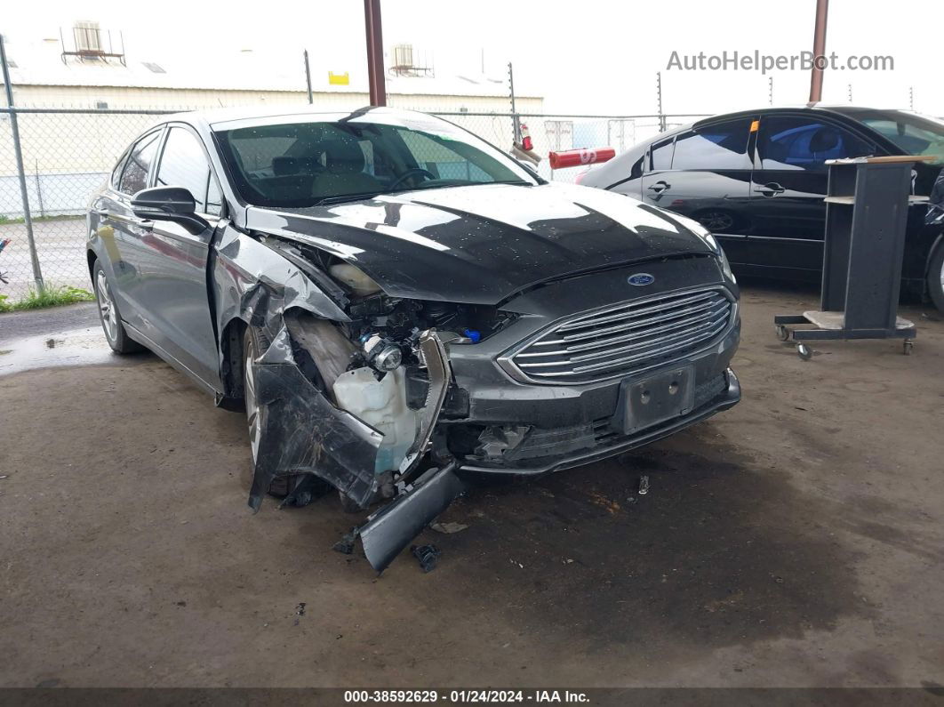 2018 Ford Fusion Se Gray vin: 3FA6P0HD5JR270734