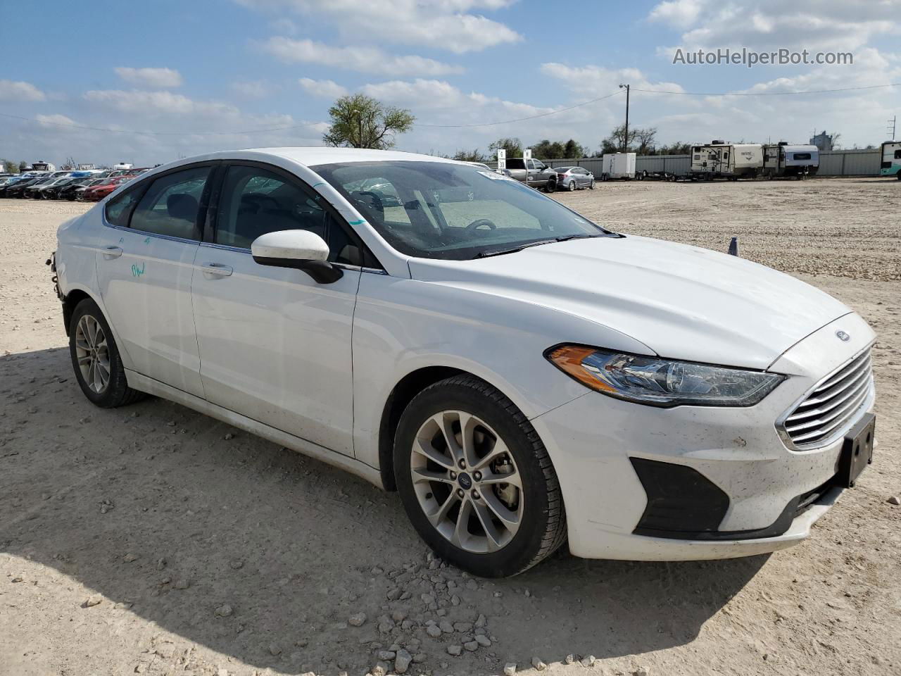 2019 Ford Fusion Se White vin: 3FA6P0HD5KR133116