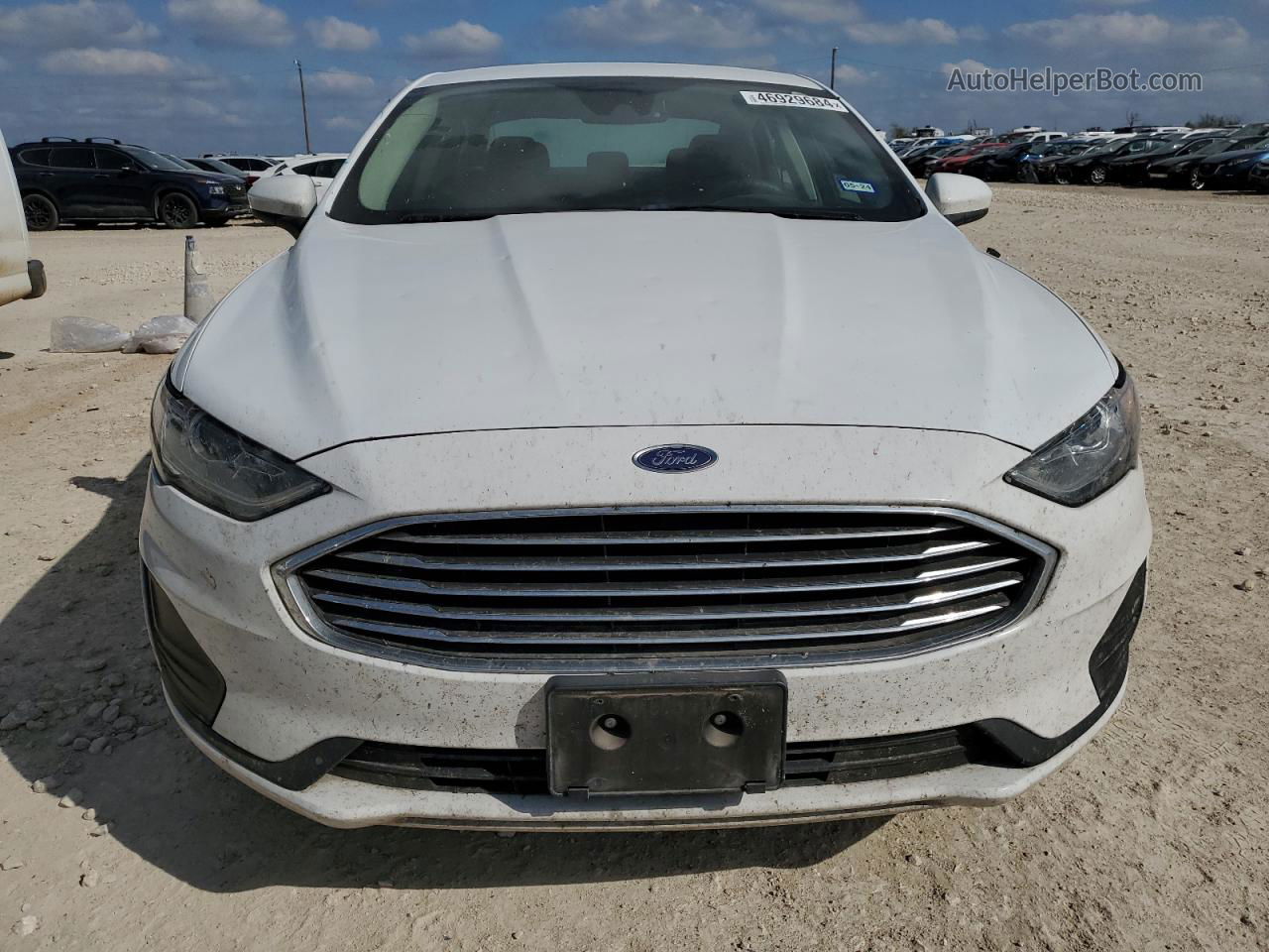 2019 Ford Fusion Se White vin: 3FA6P0HD5KR133116