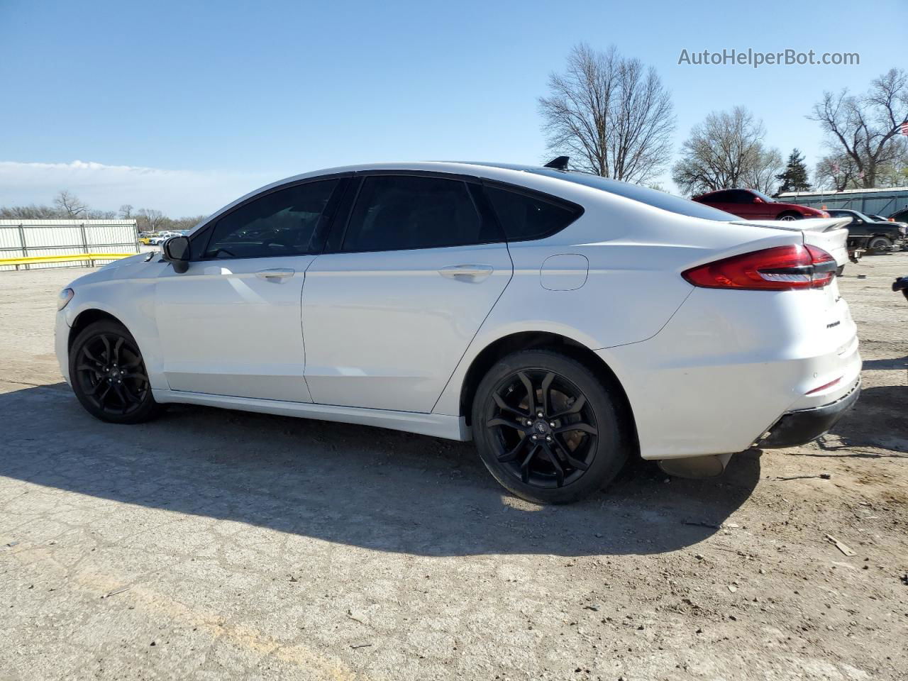 2019 Ford Fusion Se White vin: 3FA6P0HD5KR199259