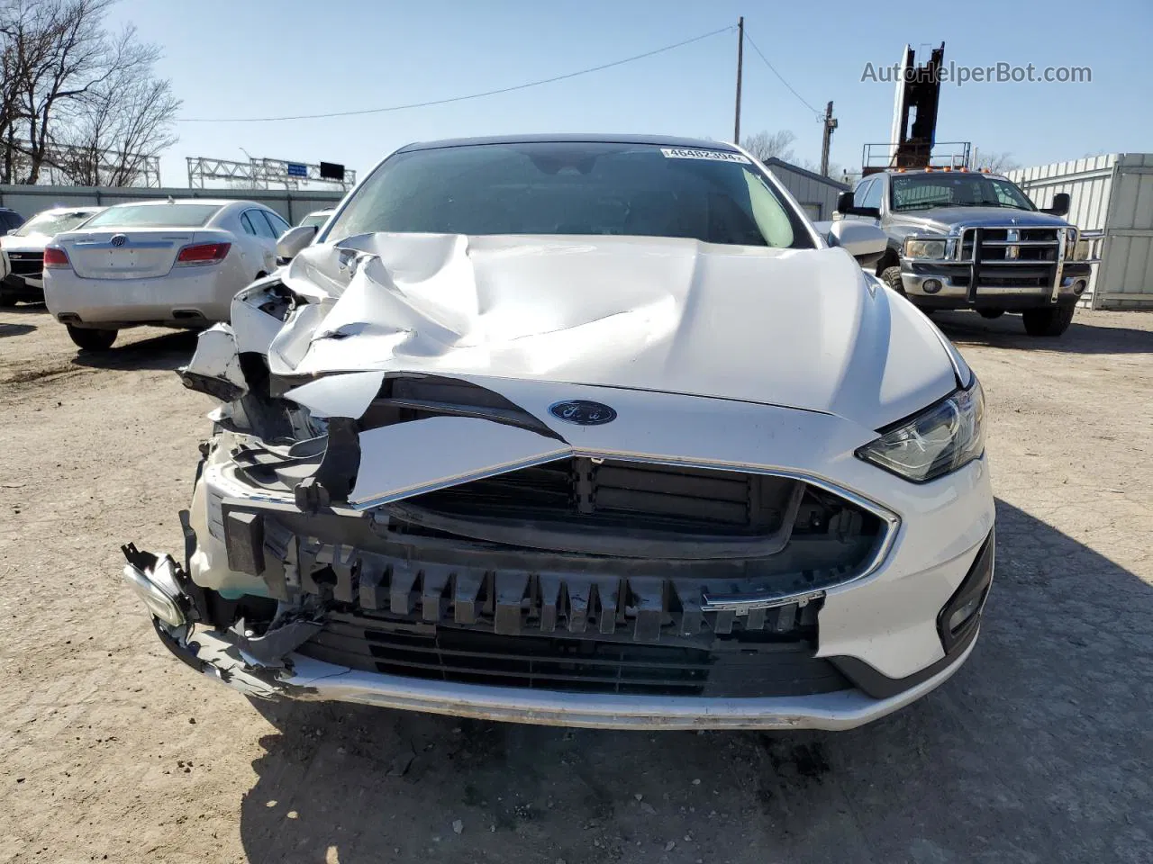 2019 Ford Fusion Se White vin: 3FA6P0HD5KR199259