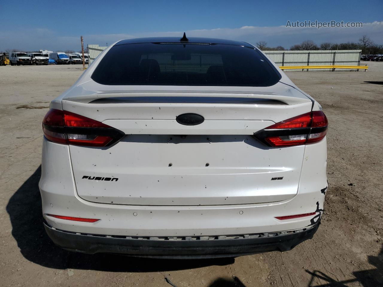 2019 Ford Fusion Se White vin: 3FA6P0HD5KR199259