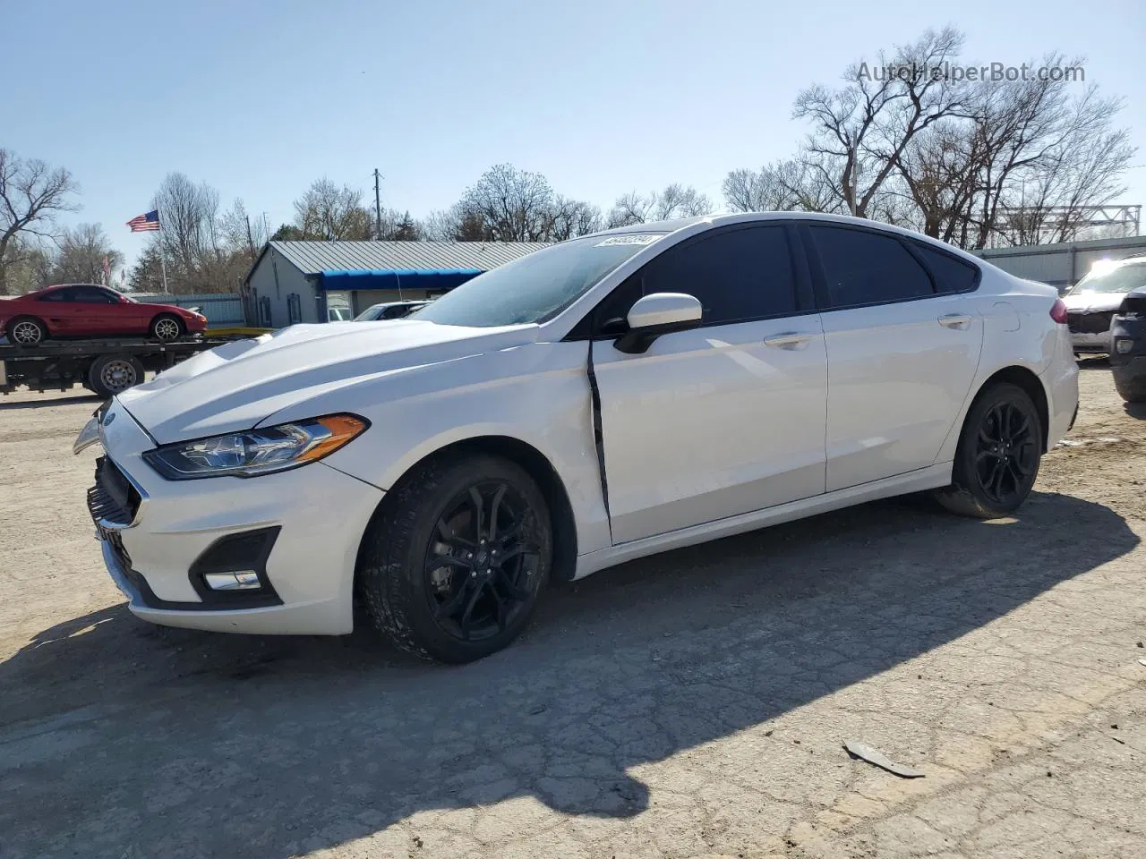 2019 Ford Fusion Se White vin: 3FA6P0HD5KR199259