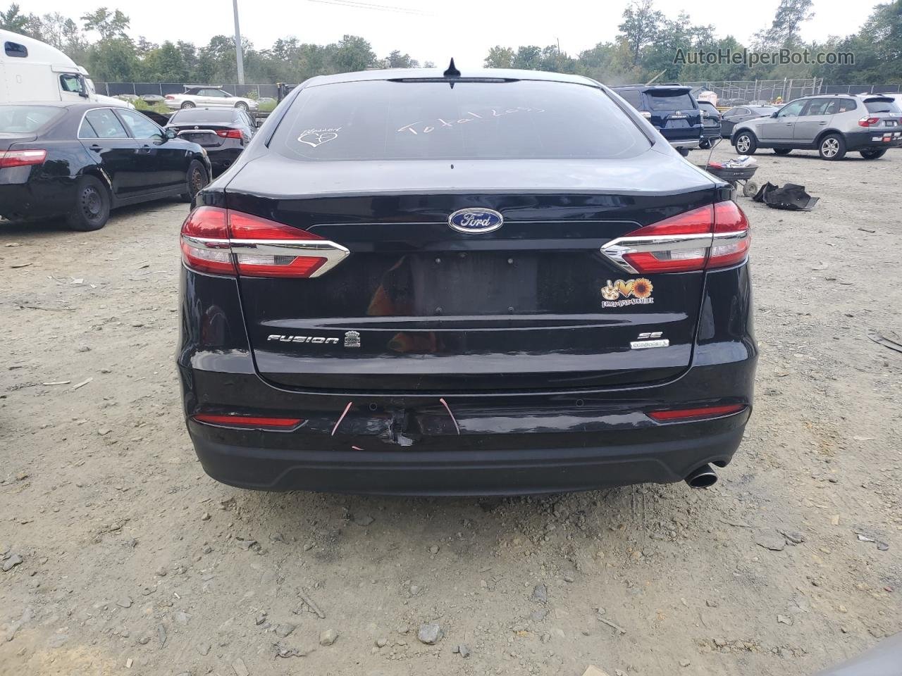 2019 Ford Fusion Se Black vin: 3FA6P0HD5KR213757