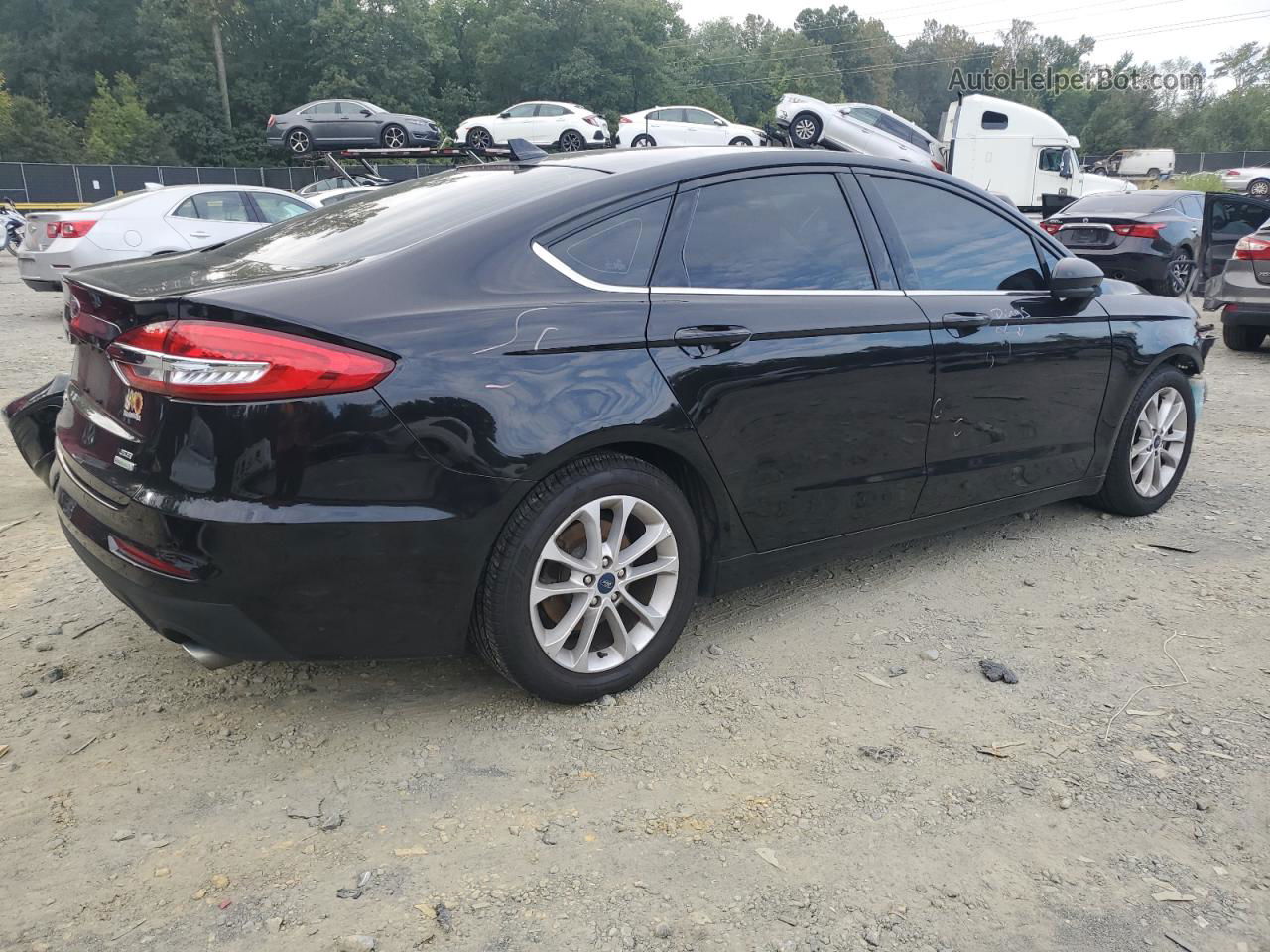 2019 Ford Fusion Se Black vin: 3FA6P0HD5KR213757