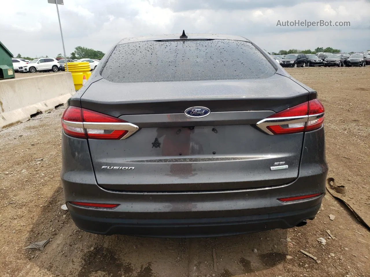 2019 Ford Fusion Se Gray vin: 3FA6P0HD5KR213919