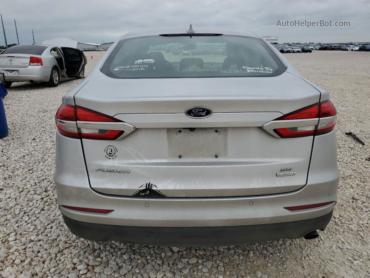 2019 Ford Fusion Se Silver vin: 3FA6P0HD5KR215475