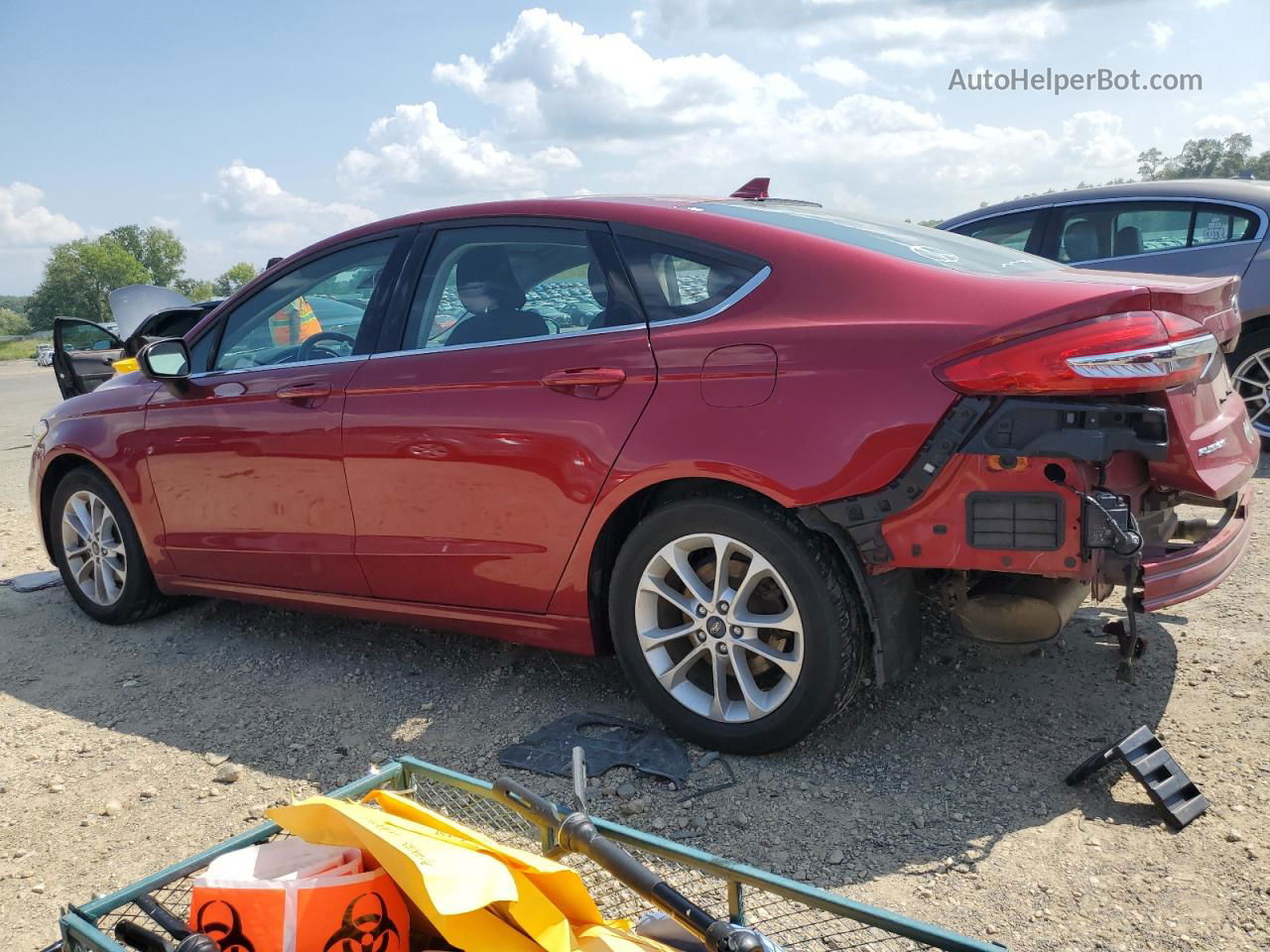 2019 Ford Fusion Se Red vin: 3FA6P0HD5KR248038