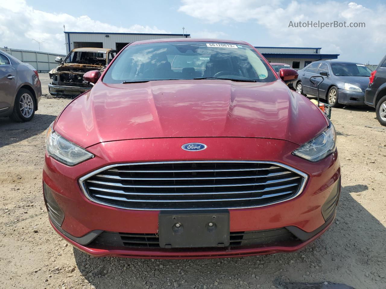 2019 Ford Fusion Se Red vin: 3FA6P0HD5KR248038