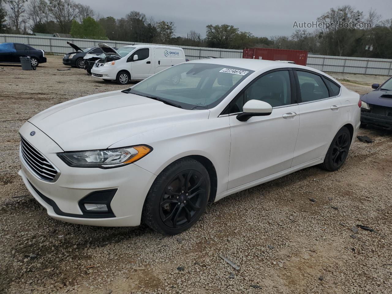 2019 Ford Fusion Se Белый vin: 3FA6P0HD5KR280536