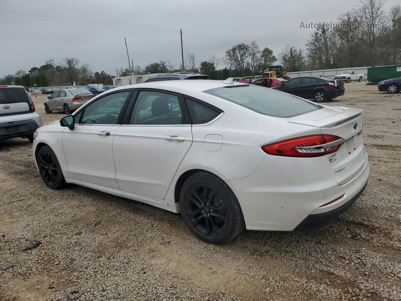 2019 Ford Fusion Se White vin: 3FA6P0HD5KR280536