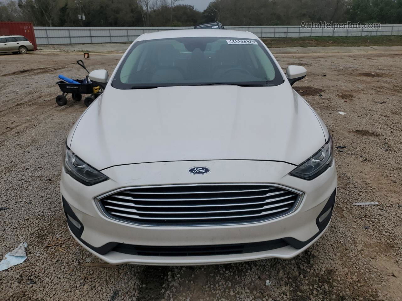 2019 Ford Fusion Se White vin: 3FA6P0HD5KR280536