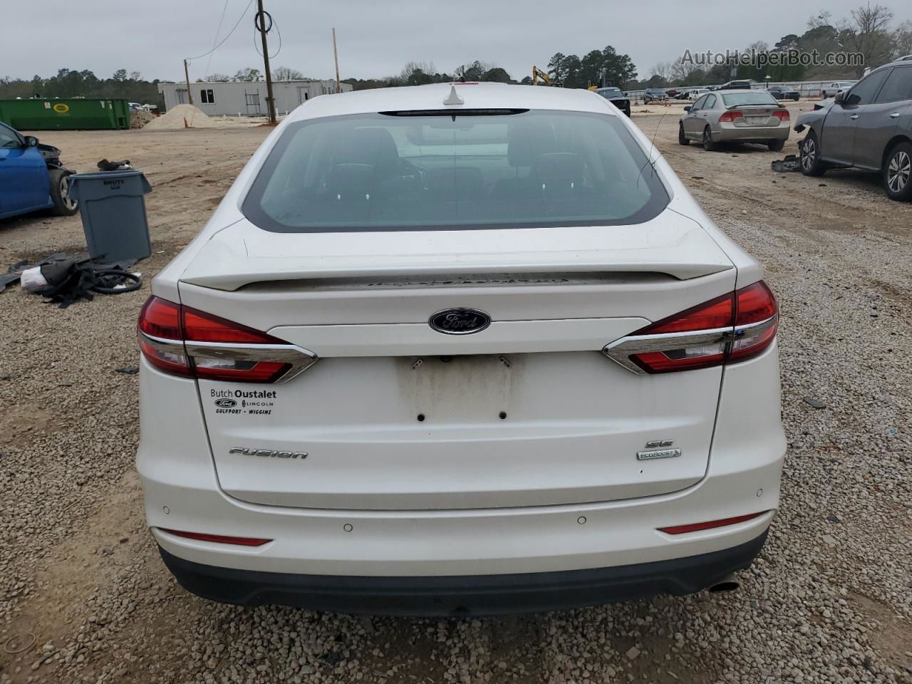 2019 Ford Fusion Se Белый vin: 3FA6P0HD5KR280536