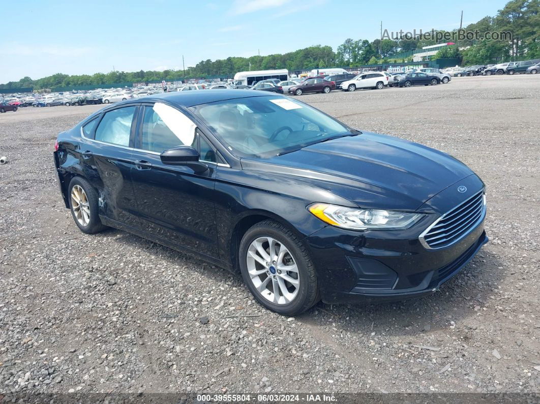 2020 Ford Fusion Se Black vin: 3FA6P0HD5LR107861