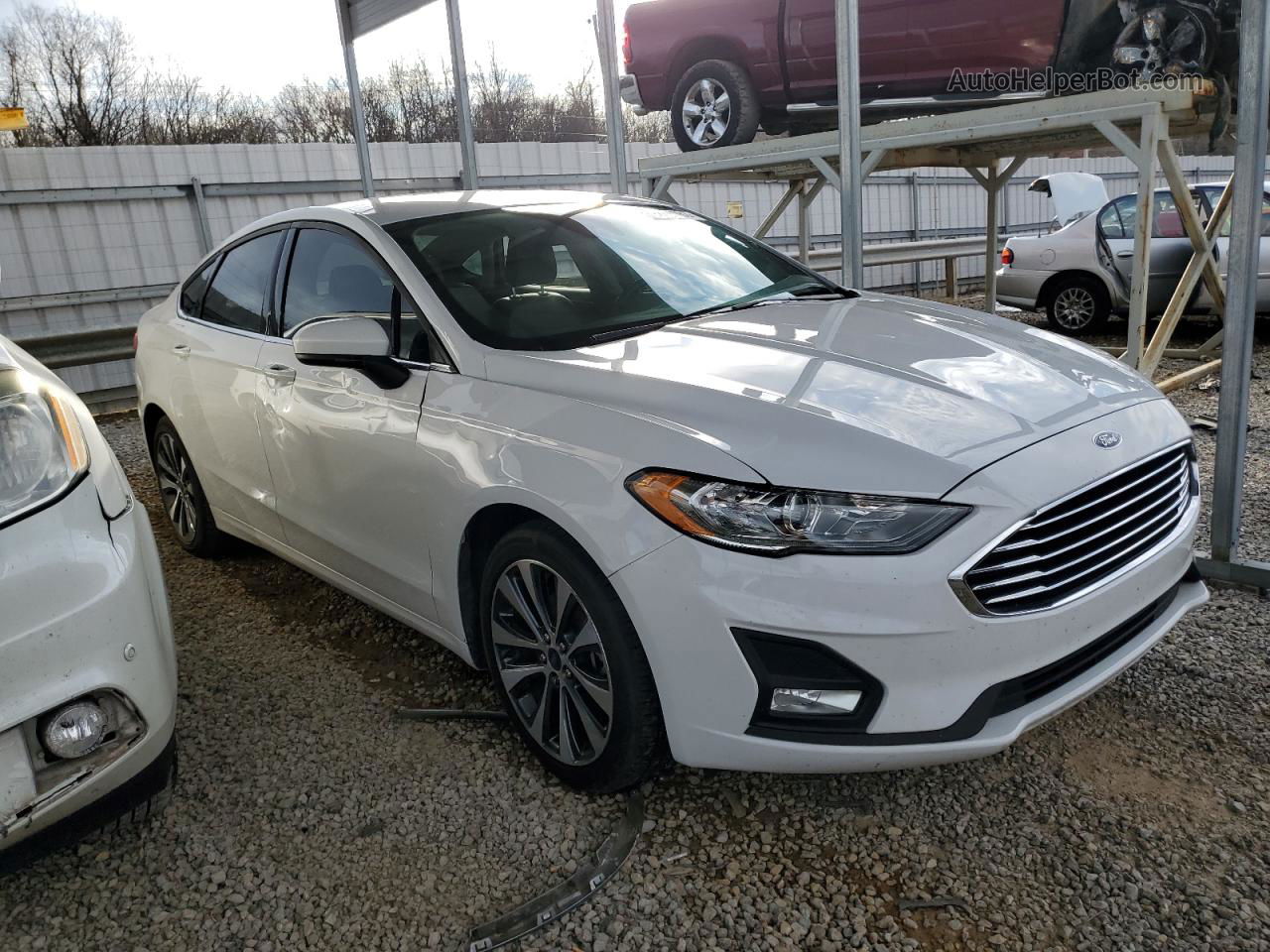 2020 Ford Fusion Se White vin: 3FA6P0HD5LR121985